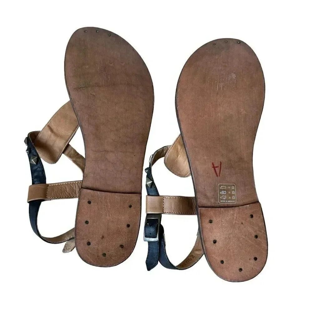 Matisse Brown Tan Thong Leather Flat Women’s  Sandals SZ 9 - Picture 6 of 13